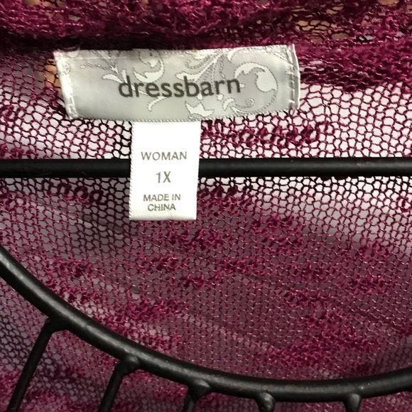 Crochet Lace Raspberry sweater - Picture 3 of 3